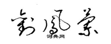 梁錦英劉鳳蘭草書個性簽名怎么寫