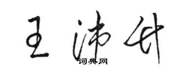 駱恆光王沛竹草書個性簽名怎么寫