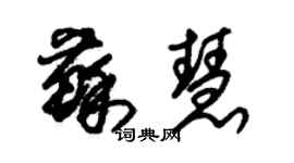 朱錫榮蘇慧草書個性簽名怎么寫