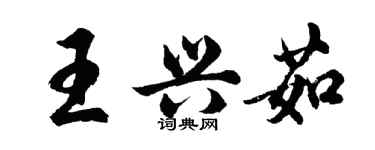 胡問遂王興茹行書個性簽名怎么寫