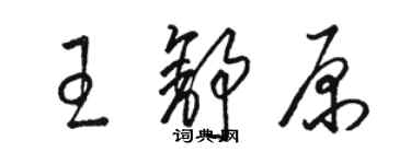 駱恆光王舒原草書個性簽名怎么寫