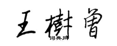 王正良王樹曾行書個性簽名怎么寫