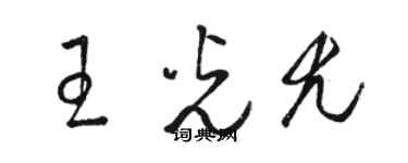 駱恆光王光尤草書個性簽名怎么寫