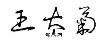 曾慶福王太菊草書個性簽名怎么寫