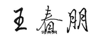 駱恆光王春朋行書個性簽名怎么寫