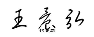 梁錦英王晨弘草書個性簽名怎么寫