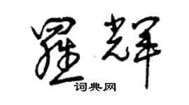 曾慶福羅輝草書個性簽名怎么寫