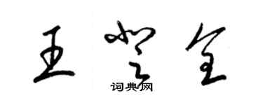 梁錦英王登全草書個性簽名怎么寫