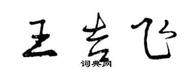 曾慶福王吉飛行書個性簽名怎么寫