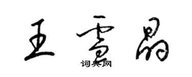 梁錦英王雪晶草書個性簽名怎么寫