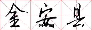 金安縣怎么寫好看