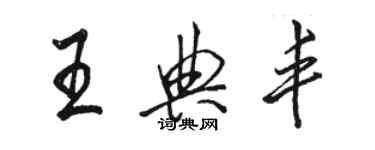 駱恆光王典豐行書個性簽名怎么寫