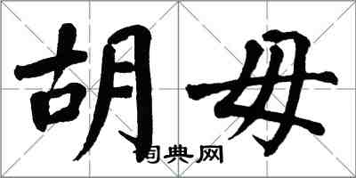 翁闓運胡毋楷書怎么寫