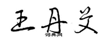 曾慶福王丹艾草書個性簽名怎么寫