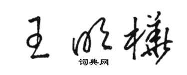 駱恆光王明樺草書個性簽名怎么寫