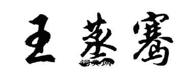 胡問遂王蒸騫行書個性簽名怎么寫