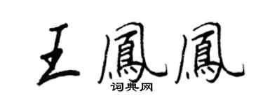 王正良王鳳鳳行書個性簽名怎么寫