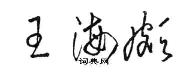 駱恆光王海頗草書個性簽名怎么寫