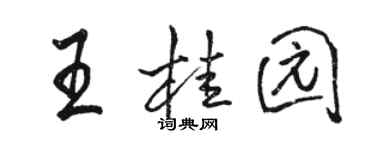 駱恆光王桂園行書個性簽名怎么寫