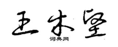 曾慶福王木堅草書個性簽名怎么寫