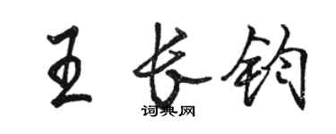 駱恆光王長鈞行書個性簽名怎么寫
