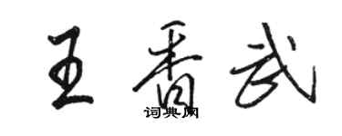 駱恆光王香武行書個性簽名怎么寫