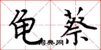 周炳元龜蔡楷書怎么寫