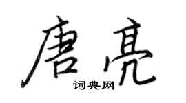 王正良唐亮行書個性簽名怎么寫