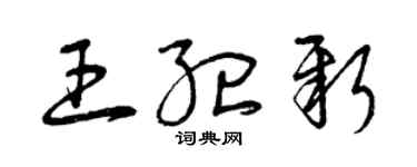 曾慶福王紀新草書個性簽名怎么寫