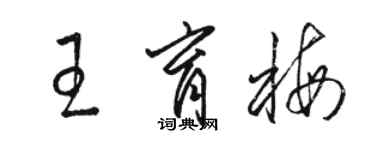 駱恆光王育梅草書個性簽名怎么寫