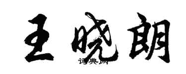 胡問遂王曉朗行書個性簽名怎么寫