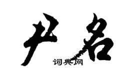 胡問遂尹名行書個性簽名怎么寫