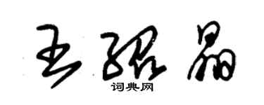 朱錫榮王紹晶草書個性簽名怎么寫