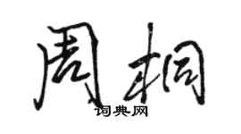 駱恆光周桐行書個性簽名怎么寫