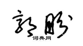 朱錫榮郭盼草書個性簽名怎么寫