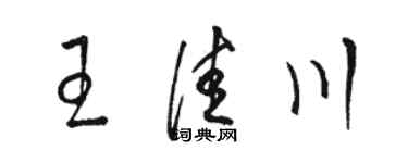 駱恆光王佳川草書個性簽名怎么寫