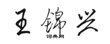 駱恆光王錦興行書個性簽名怎么寫