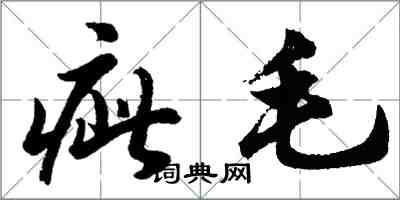 胡問遂疵毛行書怎么寫