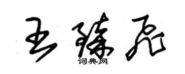朱錫榮王臻飛草書個性簽名怎么寫