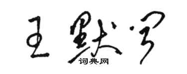 駱恆光王默聞草書個性簽名怎么寫