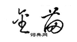 駱恆光金苗草書個性簽名怎么寫