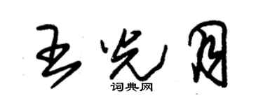 朱錫榮王光月草書個性簽名怎么寫