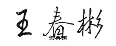 駱恆光王春彬行書個性簽名怎么寫
