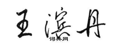 駱恆光王濱丹行書個性簽名怎么寫