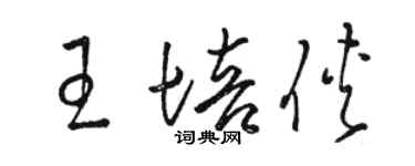 駱恆光王培俠草書個性簽名怎么寫