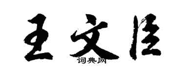 胡問遂王文臣行書個性簽名怎么寫