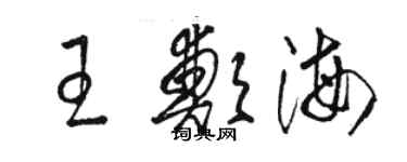 駱恆光王鄭海草書個性簽名怎么寫