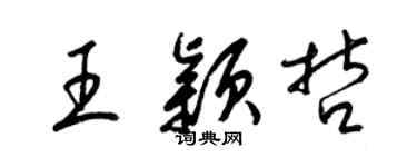 梁錦英王穎哲草書個性簽名怎么寫