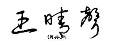 曾慶福王晴聲草書個性簽名怎么寫