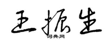 曾慶福王振生草書個性簽名怎么寫